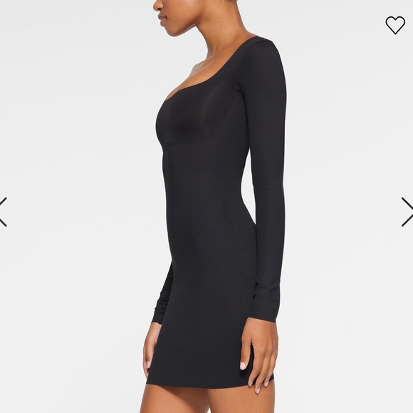 SKIMS Black Long Sleeve Dress - Picture 2 of 4